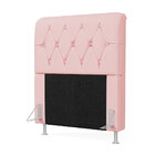 Cabeceira Siruis 90 / A-044 Couro Artificial Rosa Bebê