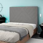 Cabeceira Sky Plus Solteiro 900mm Veludo Slim Chumbo - Simbal