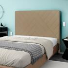 Cabeceira Sky Plus Viúva 1000mm Veludo Bege Escuro - Simbal