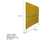 Cabeceira Sofia 100 Cm Solteiro Suede Amarelo - Amarena Móveis