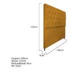 Cabeceira Sofia 100 Cm Solteiro Suede Mostarda - Amarena Móve