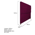 Cabeceira Sofia 140 Cm Casal Suede Bordô - Amarena Móveis