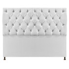 Cabeceira Sofia 140 Cm Casal Suede Branco - Amarena Móveis