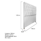 Cabeceira Sofia 140 Cm Casal Suede Branco - Amarena Móveis