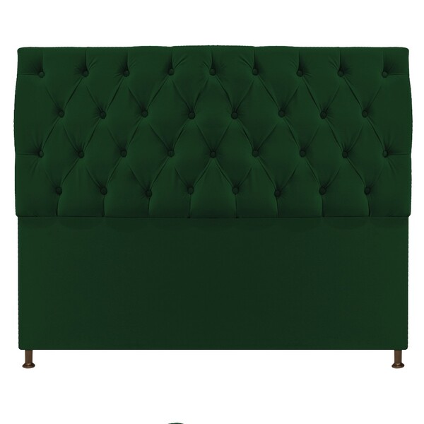Cabeceira Sofia 140 Cm Casal Suede Verde - Amarena Móveis