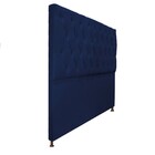 Cabeceira Sofia 160 Cm Queen Size Suede Azul Marinho - Amaren