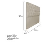 Cabeceira Sofia 160 Cm Queen Size Suede Bege - Amarena Móveis