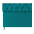 Cabeceira Sofia 195 Cm King Size Suede Azul Turquesa - Amaren