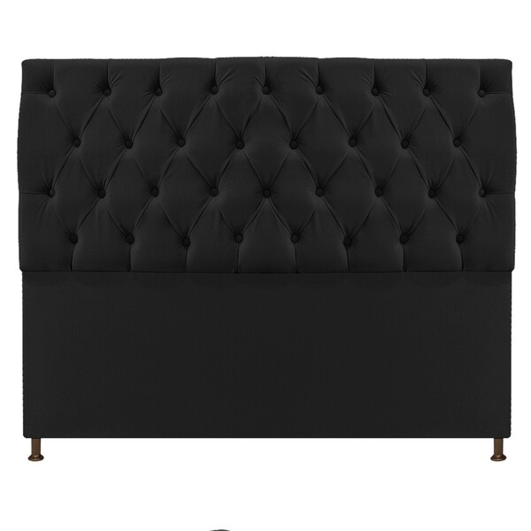 Cabeceira Sofia 195 Cm King Size Suede Preto - Amarena Móveis