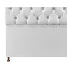 Cabeceira Sofia 90 Cm Solteiro Suede Branco - Amarena Móveis