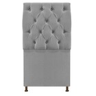 Cabeceira Sofia 90 Cm Solteiro Suede Cinza - Amarena Móveis