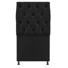 Cabeceira Sofia 90 Cm Solteiro Suede Preto - Amarena Móveis