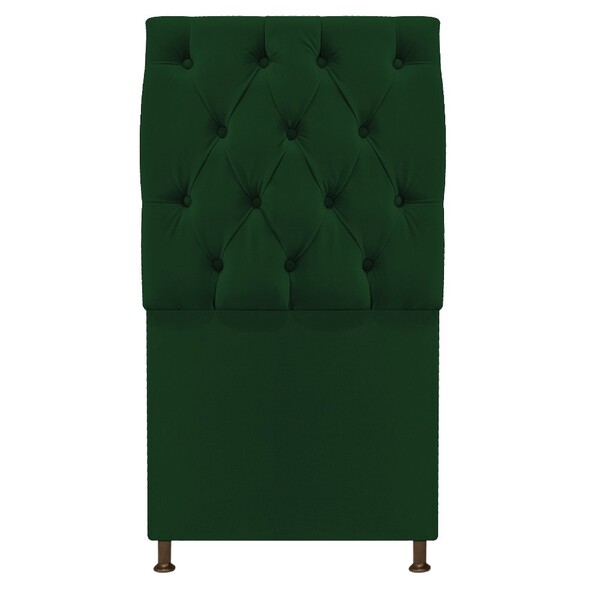 Cabeceira Sofia 90 Cm Solteiro Suede Verde - Amarena Móveis