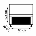 Cabeceira Solteiro 0,90m Madrid Suede Azul Marinho Dal Poz Es