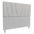 Cabeceira Solteiro 0,90m Milão Linho Cinza Dal Poz Estofados