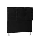 Cabeceira Solteiro 0,90m Toquio Suede Preto Dal Poz Estofados