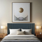 Cabeceira Solteiro 0,90m Viena Suede Azul Marinho Dal Poz Est