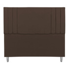 Cabeceira Solteiro 0,90m Viena Suede Marrom Dal Poz Estofados