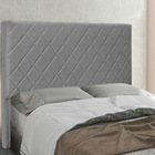 Cabeceira Solteiro 0 90m Esmeralda Linho Cinza Escuro - Palla