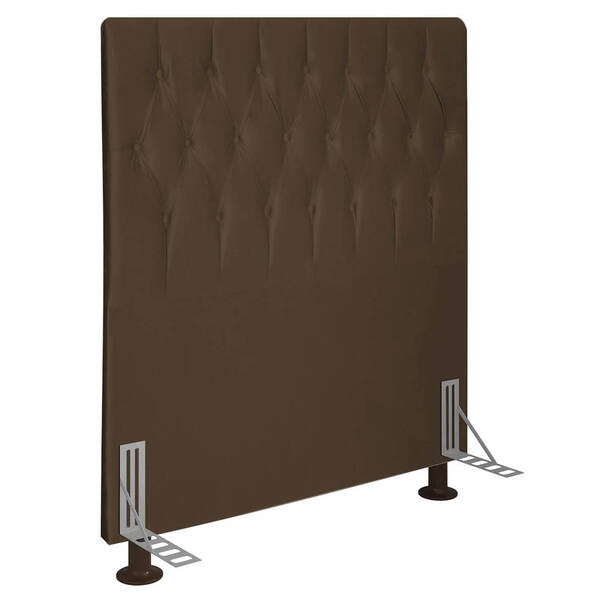 Cabeceira Solteiro 0 90m Estocolmo Suede Marrom - Pallazio