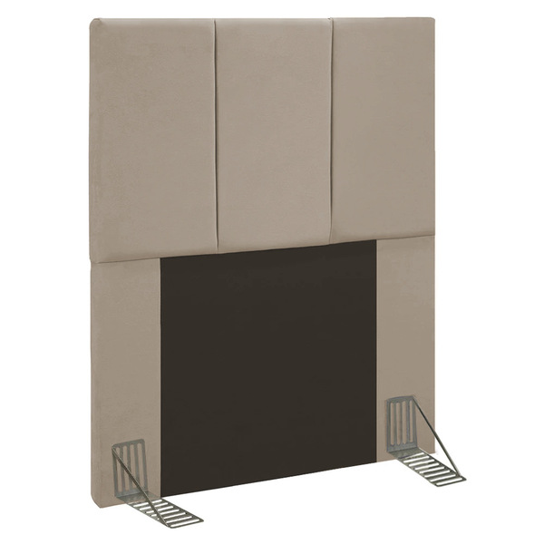 Cabeceira Solteiro 0 90m Genebra Suede - Pallazio - Bege
