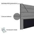 Cabeceira Solteiro 0 90m La Italiana Linho Cinza Escuro - Pal