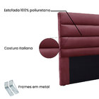 Cabeceira Solteiro 0 90m La Italiana Veludo Vinho - Pallazio