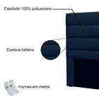 Cabeceira Solteiro 0 90m Las Palmas Suede Azul Marinho - Pall