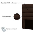 Cabeceira Solteiro 0 90m Las Palmas Suede Marrom - Pallazio