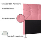 Cabeceira Solteiro 0 90m Roma Suede Rosa - Pallazio