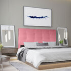 Cabeceira Solteiro 0 90m Roma Suede Rosa - Pallazio