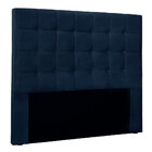 Cabeceira Solteiro 0 90m Santiago Suede Azul Marinho - Pallaz