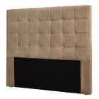 Cabeceira Solteiro 0 90m Santiago Suede Bege - Pallazio