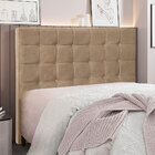 Cabeceira Solteiro 0 90m Santiago Suede Bege - Pallazio