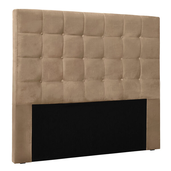Cabeceira Solteiro 0 90m Santiago Suede Bege - Pallazio