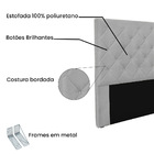 Cabeceira Solteiro 0 90m Tânia Linho Cinza Claro - Pallazio