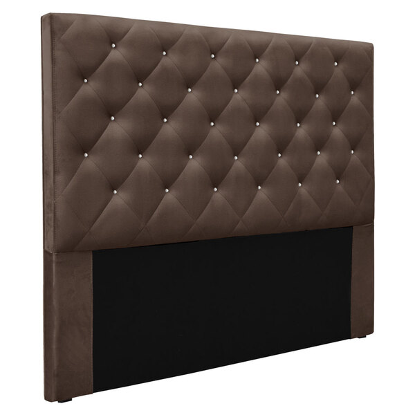 Cabeceira Solteiro 0 90m Tânia Veludo Marrom - Pallazio