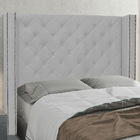 Cabeceira Solteiro 0 90m Vicenza Linho Cinza Claro - Pallazio