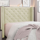 Cabeceira Solteiro 0 90m Vicenza Veludo Bege - Pallazio