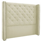 Cabeceira Solteiro 0 90m Vicenza Veludo Bege - Pallazio