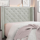 Cabeceira Solteiro 0 90m Vicenza Veludo Cinza Prata - Pallazio