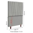 Cabeceira Solteiro 100 Cm Com Frame Belgica Suede Artte