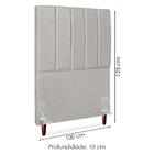 Cabeceira Solteiro 100 Cm Com Frame Carla Linho Artte