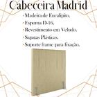 Cabeceira Solteiro 88 Cm Madrid Veludo Soon