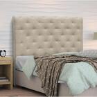 Cabeceira Solteiro 90 Cm Buona Notte Suede Liso Suede Bege