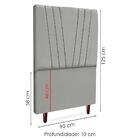 Cabeceira Solteiro 90 Cm Com Frame Belgica Suede Artte