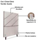 Cabeceira Solteiro 90 Cm Com Frame Cristal Suede Artte