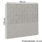 Cabeceira Solteiro 90 Cm Priss Linho Peer