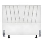 Cabeceira Solteiro 90 Cm Safira Em Corino Com Frame Branco