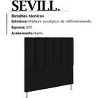 Cabeceira Solteiro 90 Cm Sevill Veludo Peer